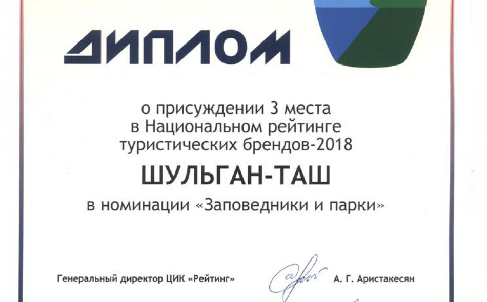 Мы третьи в номинации "Заповедники и парки"